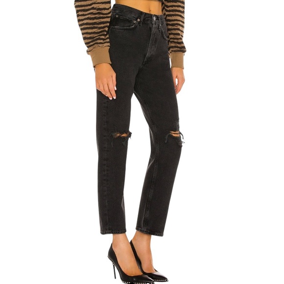 AGOLDE 90's Mid Rise Loose in Smokestack Size 27. Black jeans - Picture 2 of 8